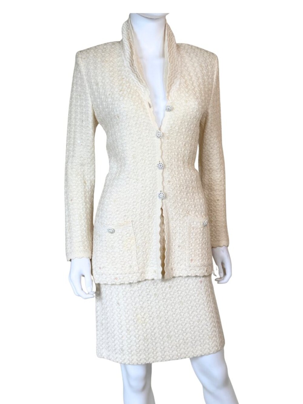 Vintage 1980s–early 1990s St. John Evening by Marie Gray Two-Piece Knit